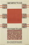 HENDRIKUS T. WIJDEVELD (1885-1987). ARCHITECTUUR TENTOONSTELLING / FRANK LLOYD WRIGHT. 1931. 30x19 inches, 76x49 cm. Joh. Enschede en Z